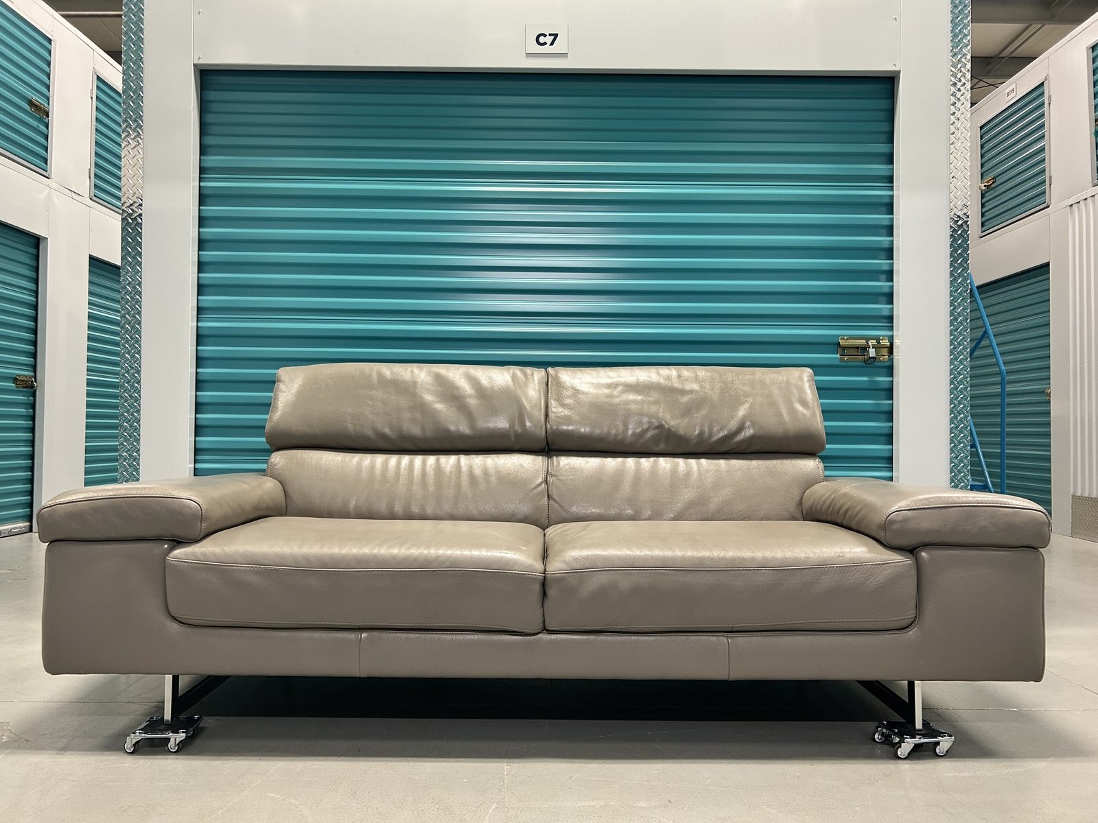 Natuzzi Editions Saggezza Semi-Aniline Leather Sofa